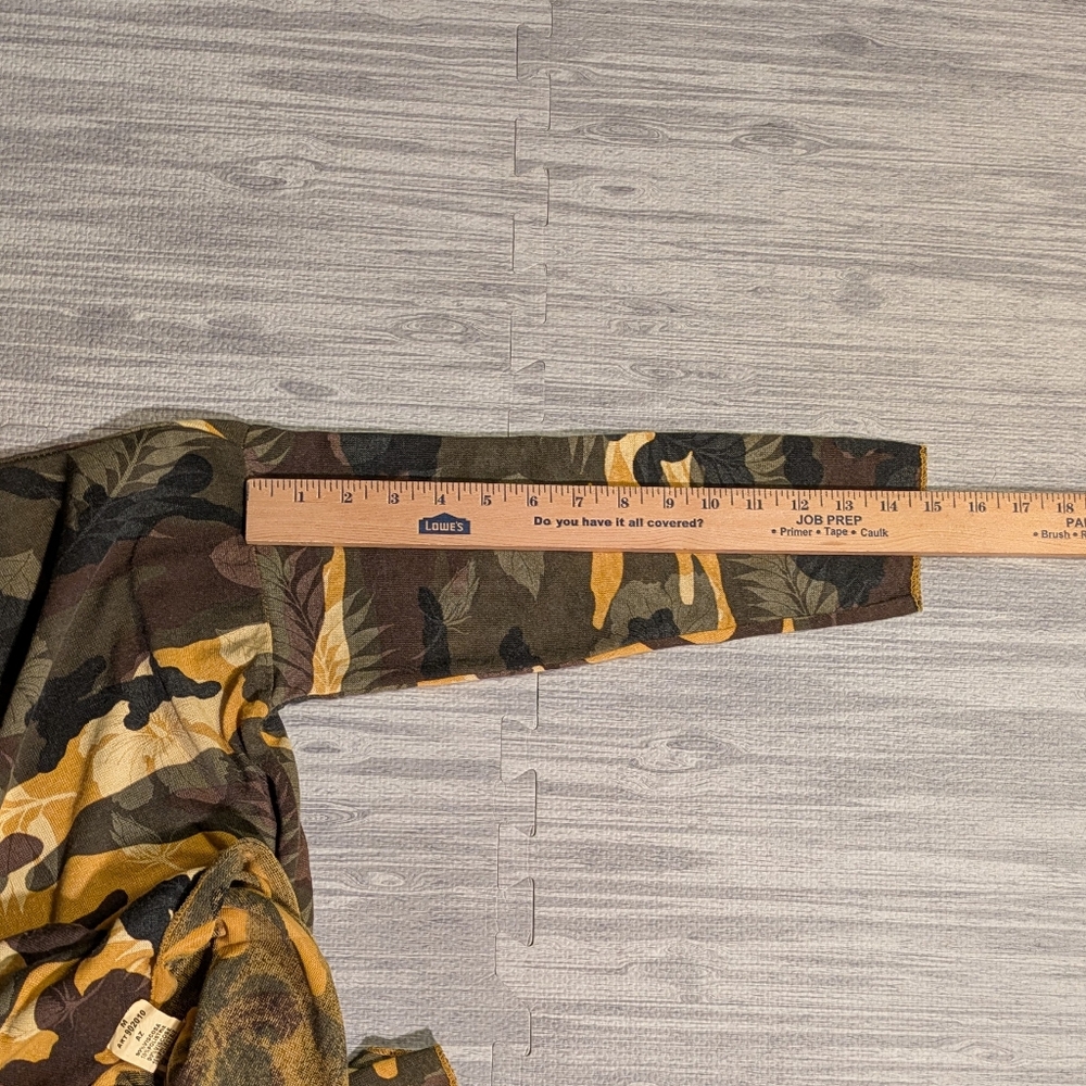 Women's Kaktus Camouflage V-Neck Viscose Blend Top, made in Italy, Sz M casual - Picture 7 of 9